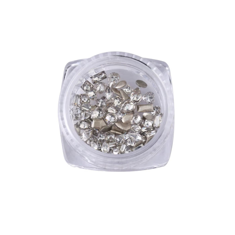 YYM Mini-Zirkon-Nagelcharms, Champagner, 50 Stück - Bild 6
