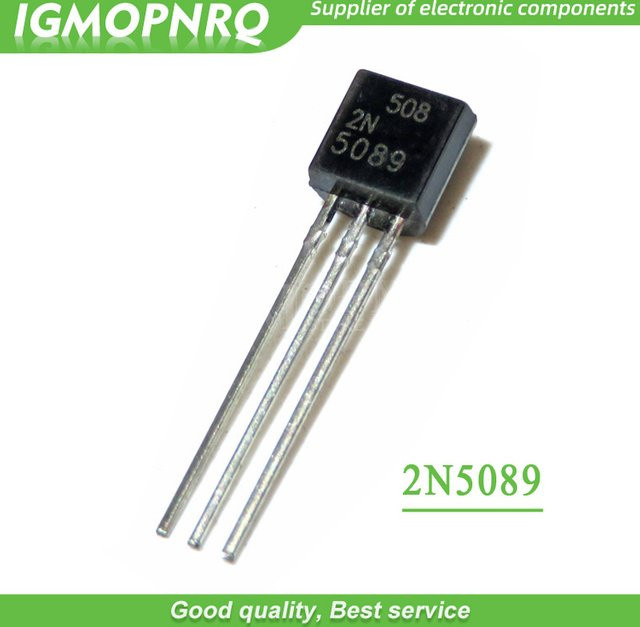 50 Stück 2N5089 Transistor im TO-92 Gehäuse, Farbe: Schwarz - Bild 1