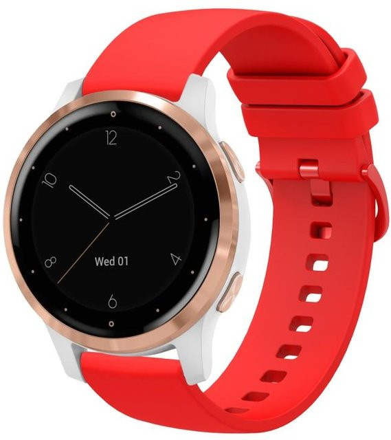 Uhrenarmband Silikon, 18 mm, rot, Unisex - Bild 1