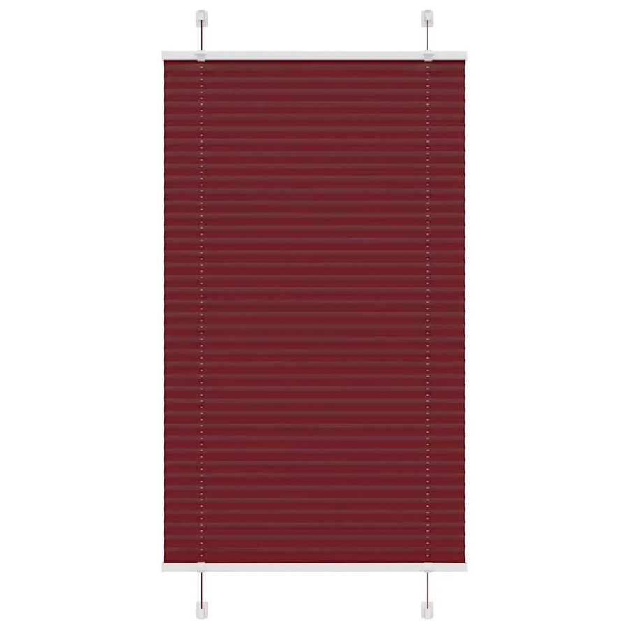 vidaXL Plissee Bordeauxrot semi-transparent aus Polyester, Breite: 75 cm, Höhe: 150 cm - Bild 2