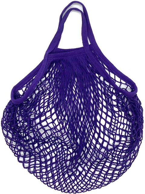 Wiederverwendbare Baumwoll-Mesh-Einkaufstüte für Obst und Gemüse in Violett von MTMA - Bild 1