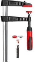 Bessey Temperguss-Schraubzwinge TG25-2K mit 2-Komponenten-Kunststoffgriff in Schwarz-Rot, maximale Spannweite: 250 mm - Bild 1