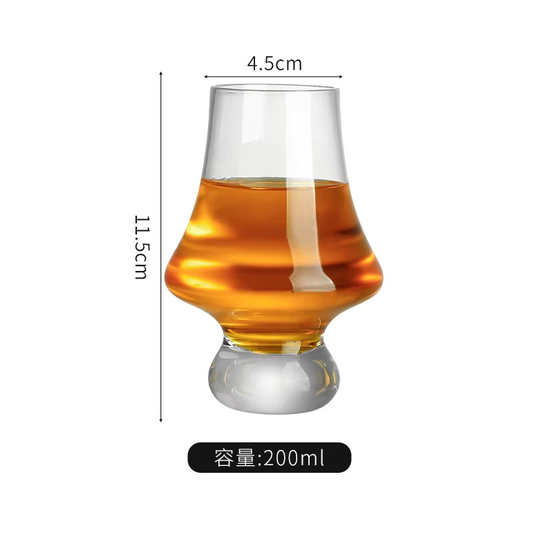 Handgefertigtes Kristall-Whisky-Glas im Tulpen-Design, transparent, ideal als Cognac-Probierbecher für Scotch und Bourbon - Bild 4