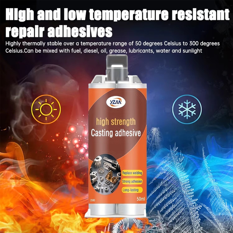 YZAN Strong Metal Reparaturkleber Magic Plastic Repair, hochfester hitzebeständiger Kaltkleber und Dichtungsmittel, 50 ml - Bild 4