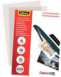 Fellowes Laminierfolie DIN A6 transparent 125 Micron 100 Stück - Bild 3