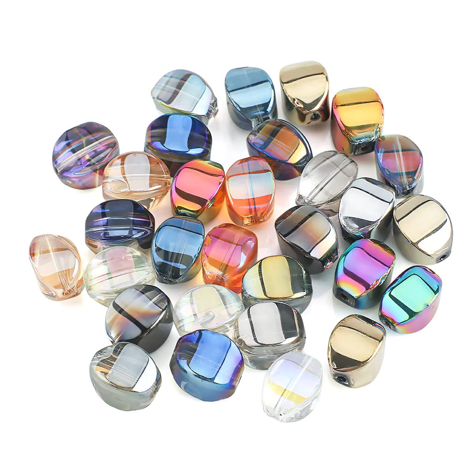 ZHUBI Perlen Kristallglas, unregelmäßige Form, Bunt, Unisex, 10 x 13 mm - Bild 4