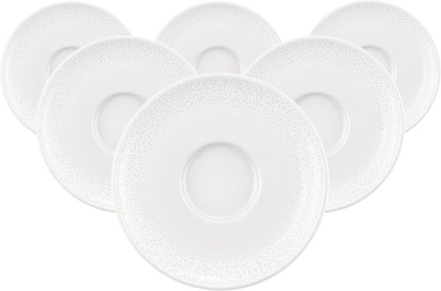 Seltmann Weiden Espressountertassen Sento Home aus Keramik, Weiß, 6er Set, Durchmesser: 12 cm - Bild 1
