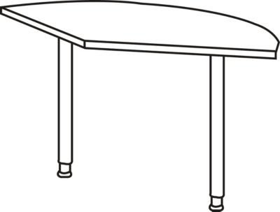 Schäfer Shop Select Ansatztisch PLANOVA ERGOSTYLE 135 in Lichtgrau - Bild 1