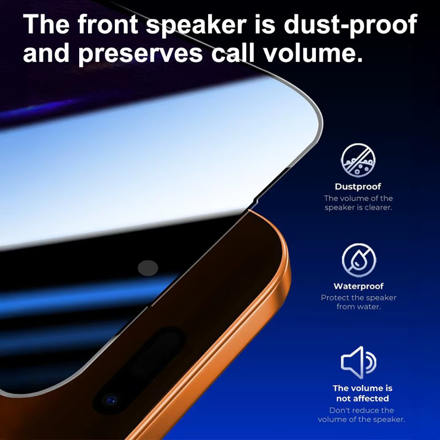 5er Pack Anti-Spionage Displayschutz aus gehärtetem Glas mit 9H Härte für iPhone 17 16 15 14 13 12 11 Pro Max Plus XR XS transparent - Bild 3