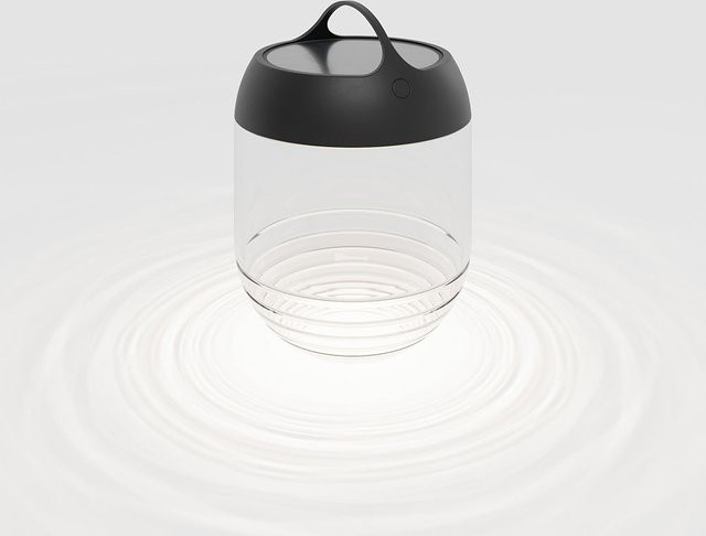 Aqu M LED-Tischleuchte IP44 Schwarz mit Akku und Steckernetzteil, dimmbar, warmweiß (2700K) - Bild 1