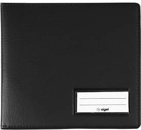Sigel Einband für Formularbücher EF610, A6 Querformat, Schwarz, mit Stifteschlaufe und Einstecktaschen - Bild 1