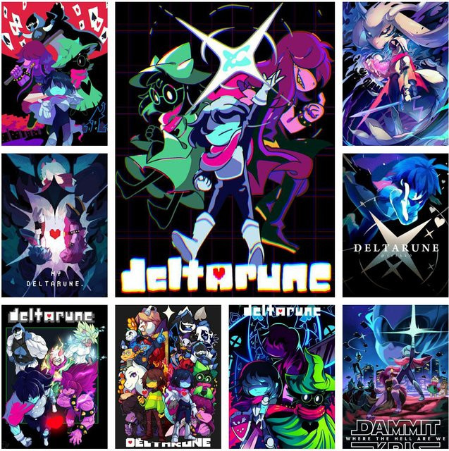Potdemiel Deltarune 5D DIY Diamantmalerei mit runden Steinen in Multicolour, B/H: 40 x 30 cm - Bild 1