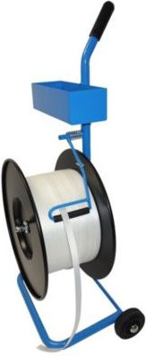 Banholzer und Wenz fahrbarer Bandabroller für Polyester-Kompositbänder, Farbe: blau-schwarz, Breite: 200 mm, Kern-Ø: 200 mm - Bild 1