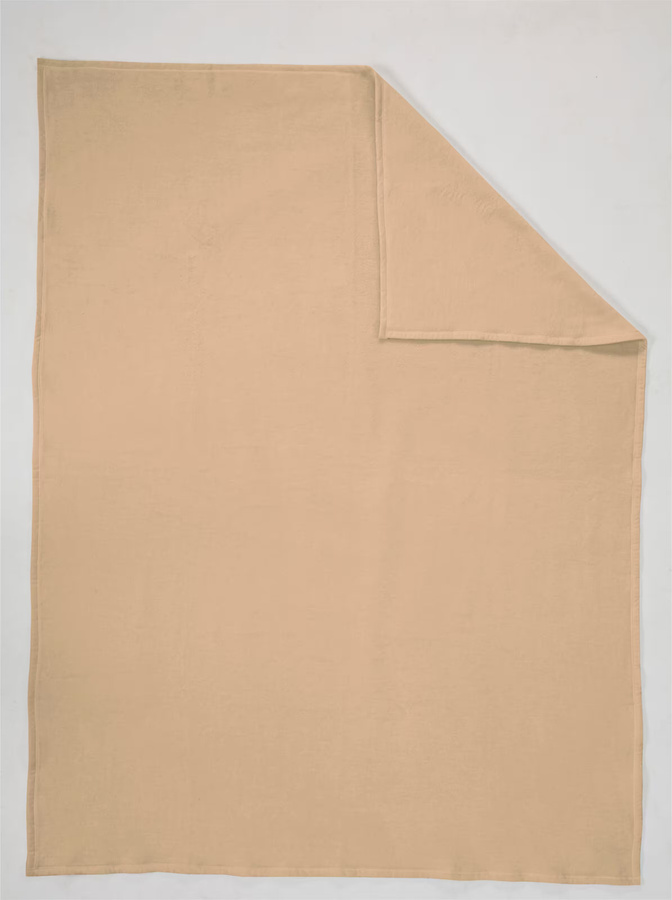 Biederlack Wohndecke in Beige aus Baumwolle und Polyester mit den Maßen B: 150 cm, T: 100 cm - Bild 1