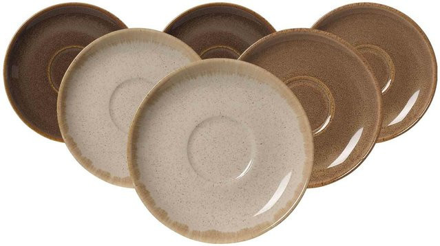 Ritzenhoff & Breker Espressountertassen Sahara aus Porzellan, 6er Set, Beige, Durchmesser: 11,5 cm - Bild 1