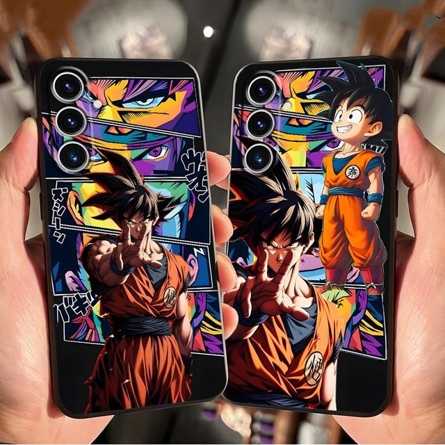 Schwarze weiche Handyhülle mit Dragon Ball Motiv für Samsung Galaxy S20, S21 FE, S23 Ultra, S24 Plus und S25 Edge - Bild 1