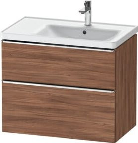 Duravit Waschtischunterschrank D-Neo in Nussbaum Natur, Braun, B: 78,4 cm, T: 45,2 cm, H: 62,5 cm - Bild 1