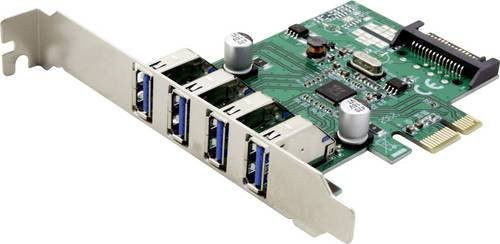 VALUE USB-A PCIe x1 USB-Expansion-Karte mit 4 Ports USB 3.2 Gen 1 Controllerkarte - Bild 1