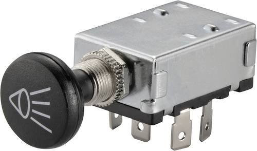 TRU Components Kfz-Zugschalter TC-A3-20B-SQ, 12 V/DC, 30A, 2 x Aus/Ein/Ein rastend, Schwarz - Bild 1