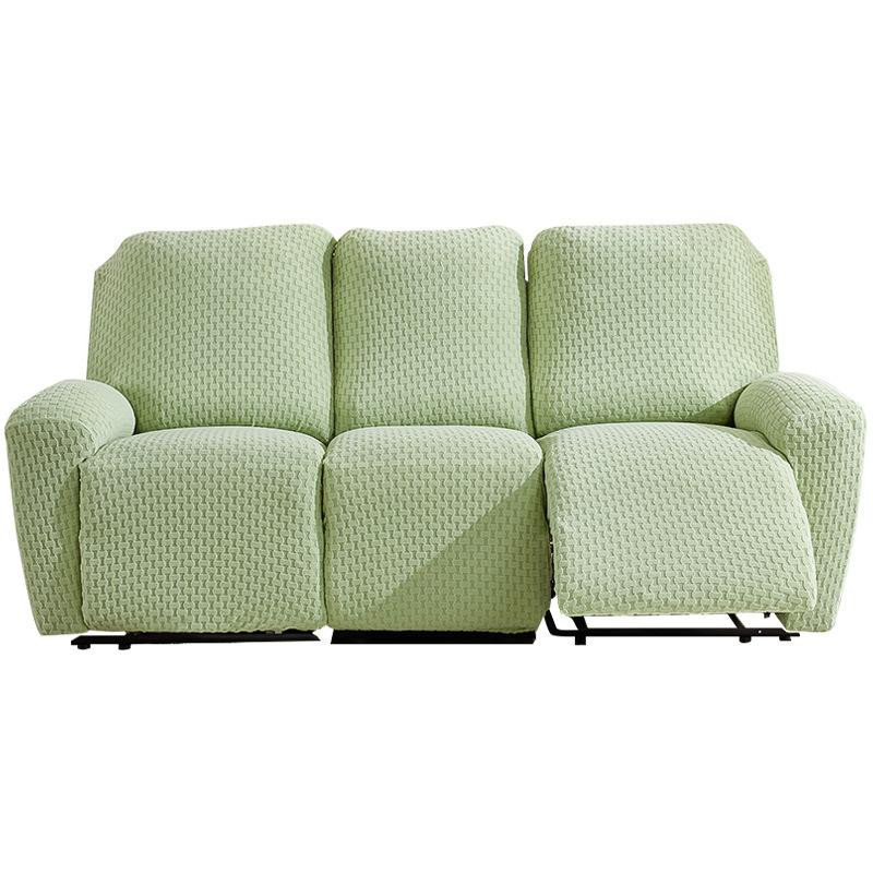 Elastischer Samt-Sofabezug von BC Pet Supplies in Grün mit geometrischem Design für Sessel und Sofas, Breite: 145-185 cm - Bild 1