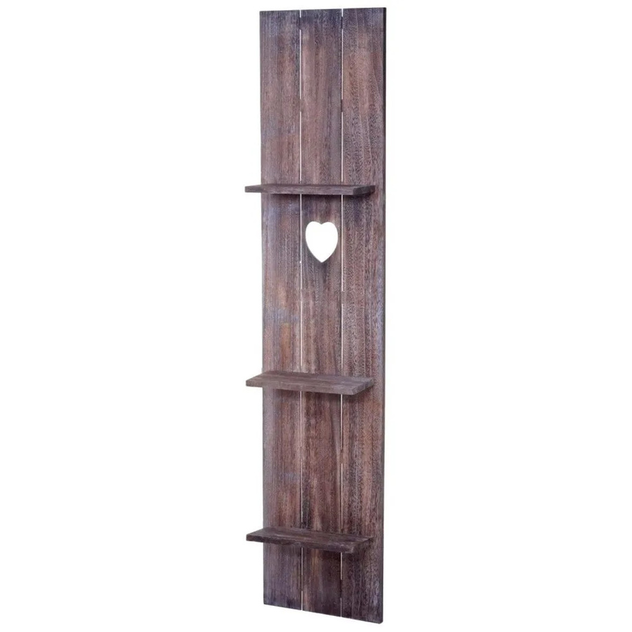 MCW Wandregal C92 aus Massivholz Paulownia in Braun Vintage Shabby, 3 Ebenen, B: 150 cm, T: 33 cm, H: 13 cm - Bild 2