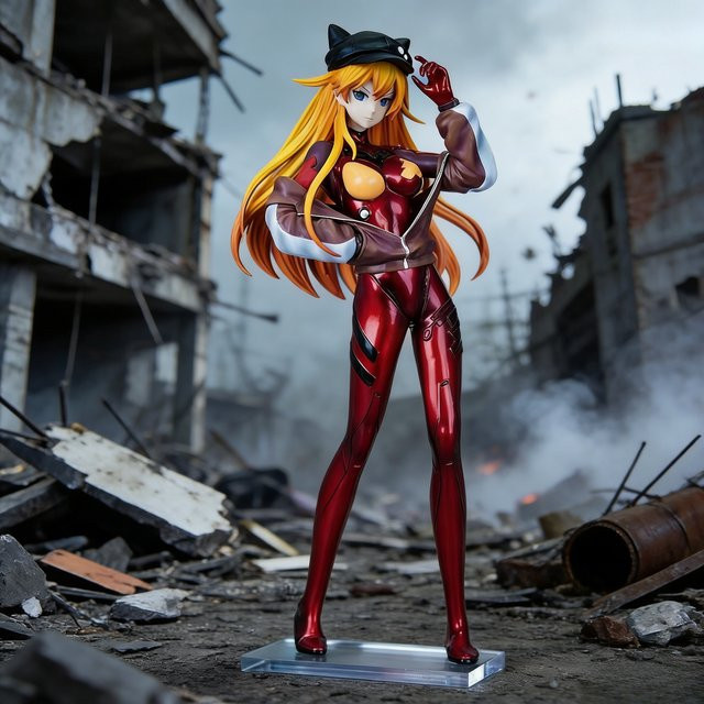 Bandai Eva Baseball-Uniform Mädchen Figur, Einzelfigur, Kunststoff - Bild 1