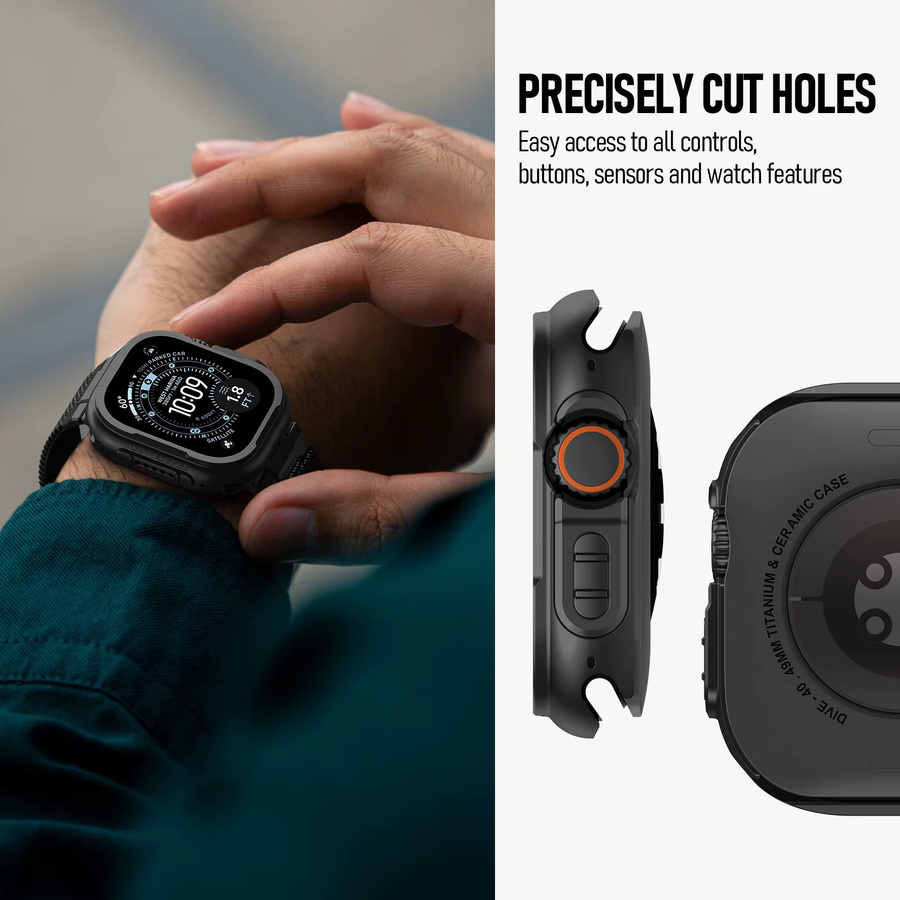 Metallabdeckung für Apple Watch, Schwarz, Unisex - Bild 6