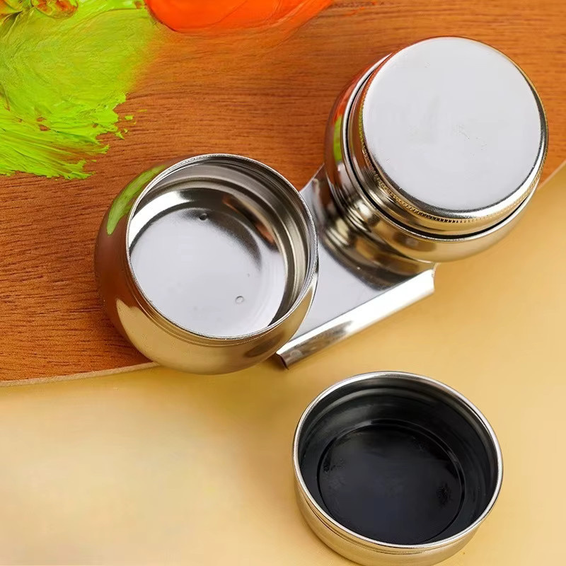 Edelstahl Dipper Palette Cup Ölbehälter mit Schraubverschluss in Silber - Bild 3