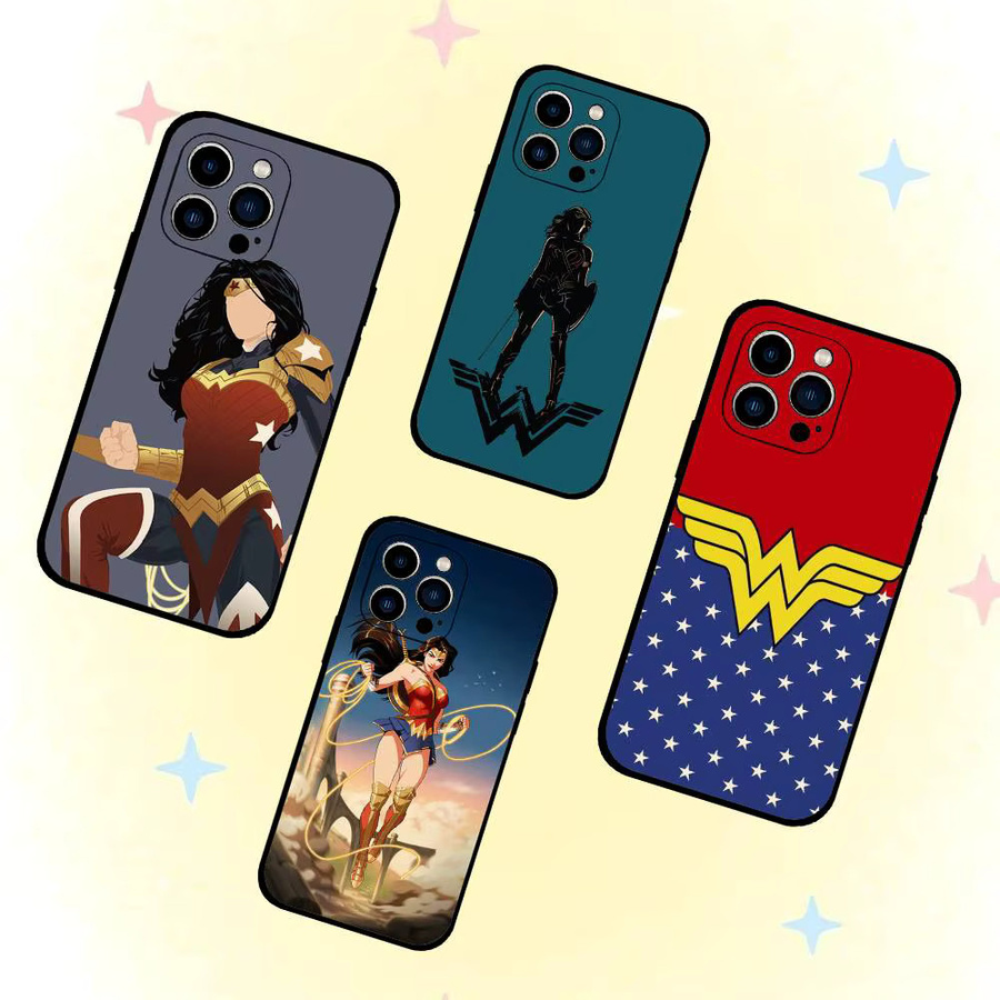 Mesuca Wonder Woman Handyhülle in Schwarz passend für iPhone 17, 16, 15, 14, 13, 11 Pro Max, Plus, X, XR, XS Max und 13 Mini - Bild 3