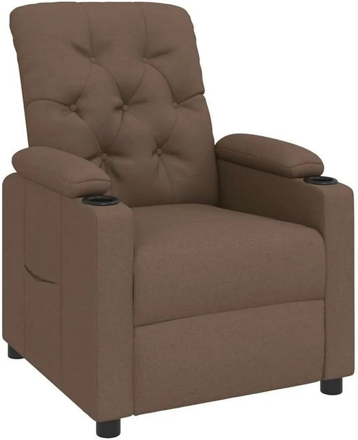 vidaXL Relaxsessel Braun aus Stoff mit Armlehnen - Bild 1