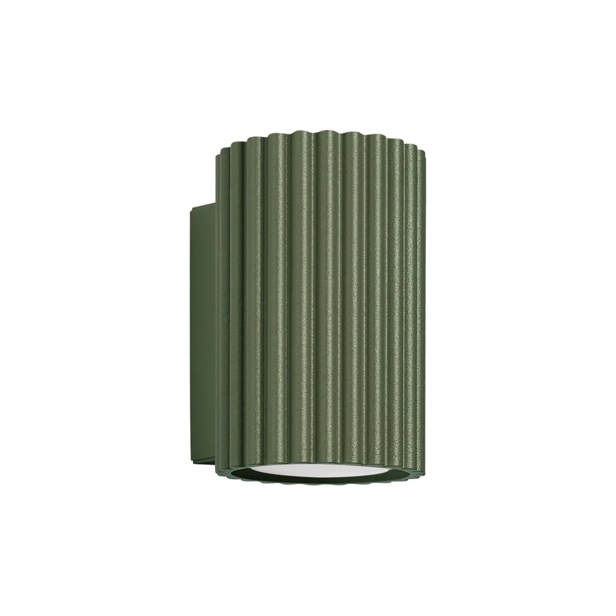 Moderne Wandlampe Licht-Erlebnisse aus Aluminium in Olivgrün mit GU10 Fassung, Höhe: 10 cm - Bild 2