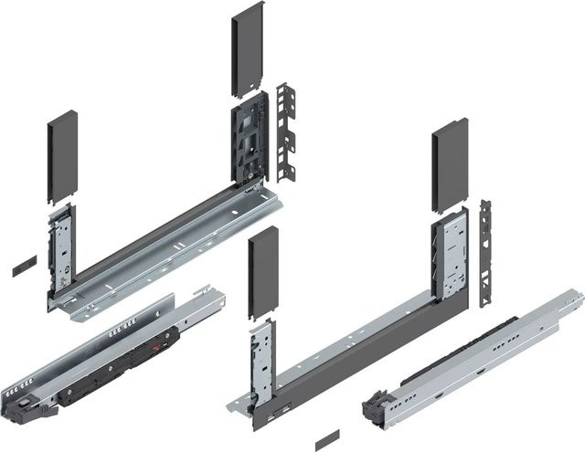 Blum Legrabox free Schubladensystem Höhe C mit Tip-On Vollauszug, Tiefe: 450 mm, Oriongrau matt - Bild 1