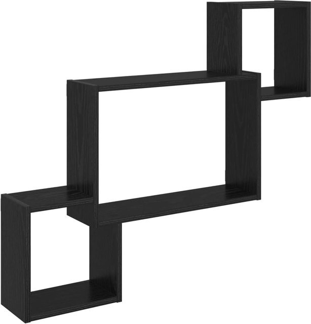 vidaXL Wandregal in Schwarzer Eiche, Modernes Wandregal für Wohnzimmer, Schlafzimmer oder Home Office, B/T/H: 91,5 x 15 x 76 cm - Bild 1