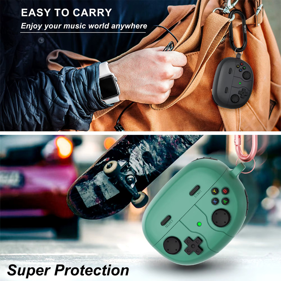 Bose Ultra Open Earbuds Silikon Schutzhülle Case Cover in Schwarz und Grün - Bild 3