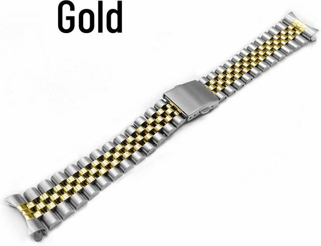 the BAY Uhrenarmband Edelstahl, Silber, Unisex, 18/20/22mm 21mm - Bild 1