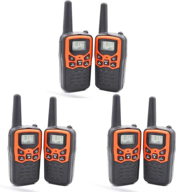 OOTDTY Walkie-Talkies für Erwachsene, 2er-Pack 2-Wege-Radios in Schwarz mit bis zu 8 km Reichweite - Bild 1