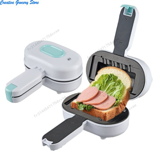NUOYING Multifunktionale Frühstücksmaschine in Weiß mit Sandwichmaker, Panini-Toaster und Hot-Dog-Maschine - Bild 1