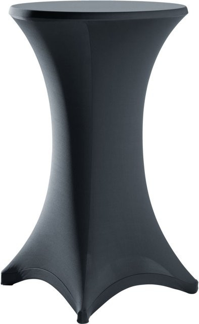 ERWIN M. Stehtischhusse Grace rund in Anthrazit, Durchmesser: 70 cm, Höhe: 110 cm - Bild 1