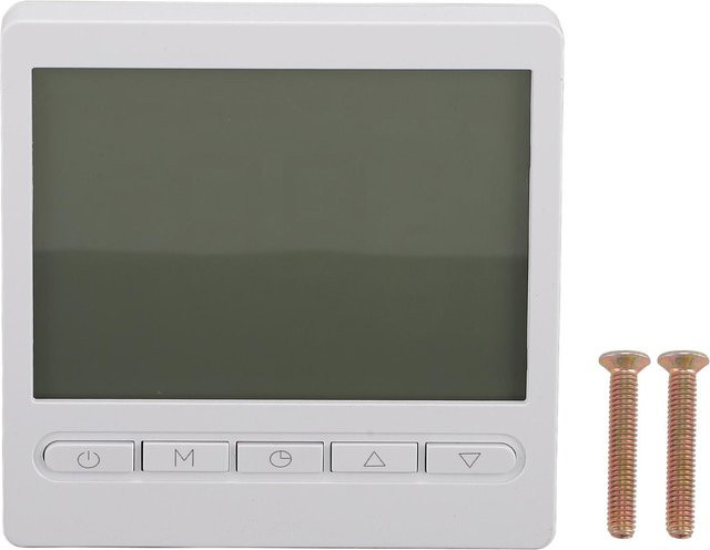 OutsideWorld Digitaler Thermostat mit LCD-Bildschirm und Speicherfunktion, 16A Temperaturregler in Weiß - Bild 1