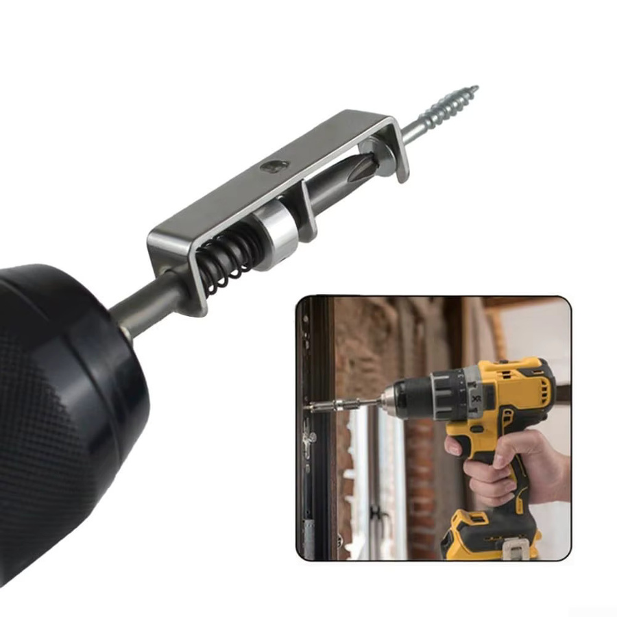 Rafford Federbelasteter Bit-Halter in Silber für Einhandbetrieb und Anti-Drop-Funktion - Bild 6