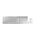Cherry DW 9100 SLIM Tastatur- und Maus-Set kabellos mit Bluetooth und USB-C, QWERTZ Deutsch, Silber-Weiß - Bild 2