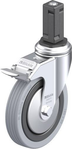 Blickle Lenkrolle LKRA-VPA 125G-11-FI-FA-EV14 mit Feststeller, Rad-Durchmesser: 125 mm, Tragfähigkeit: 100 kg, Schwarz-Grau - Bild 1