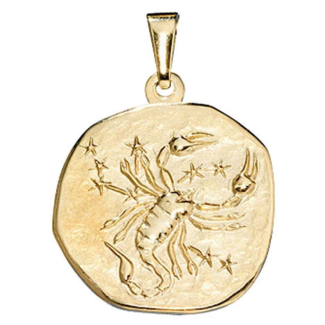 Colfem Anhänger Sternzeichen Skorpion, 333 Gelbgold, Unisex - Bild 1