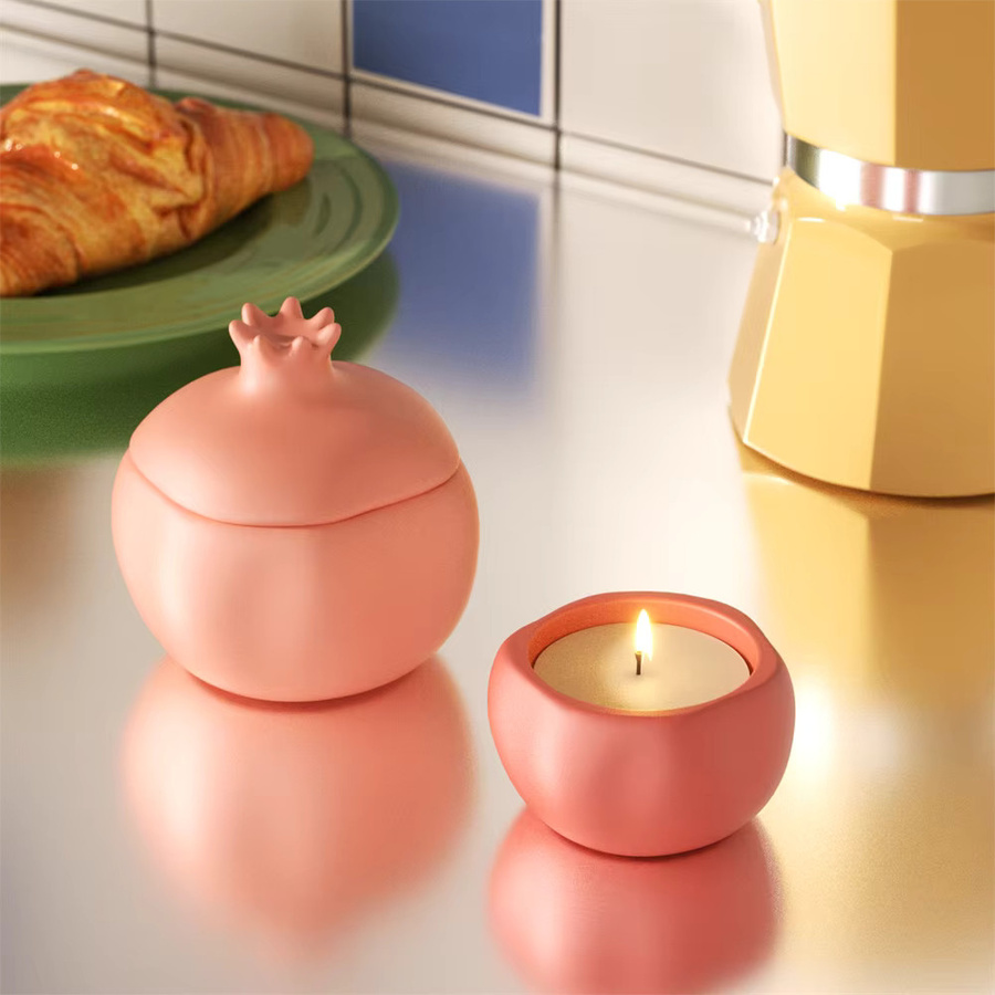 GBhouse Silikonform Granatapfel für DIY Kerzen und Jesmonite Gefäße in Pink - Bild 5