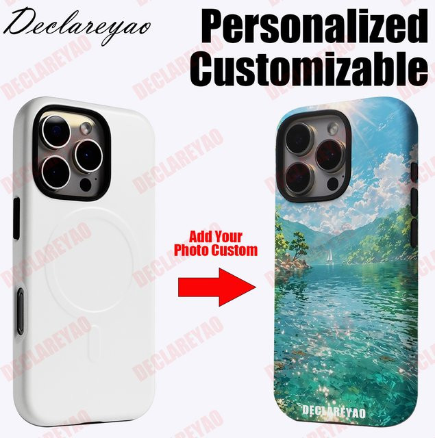 Personalisierte DIY-Fotohülle von DECLAREYAO für iPhone 16, 15, 14, 13, 12, 11, X, XR, XS Max, SE 2022 und iPhone 17 Pro in Multicolour - Bild 1