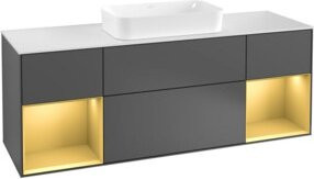 Villeroy & Boch Waschtischunterschrank Finion mit Abdeckplatte, Anthrazit matt, B/T/H: 160 x 60 cm - Bild 1