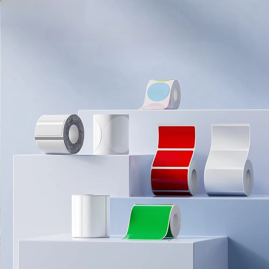 Niimbot Thermotransferetiketten für M2/M3 Drucker, Etikettenpapieraufkleber in Rot und Mehrfarbig, Breite: 20–50 mm - Bild 1