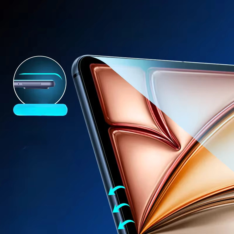 Displayschutzfolie aus gehärtetem Glas für Apple iPad Air M3 11 und 13 Zoll 2025, transparent, HD klar - Bild 2