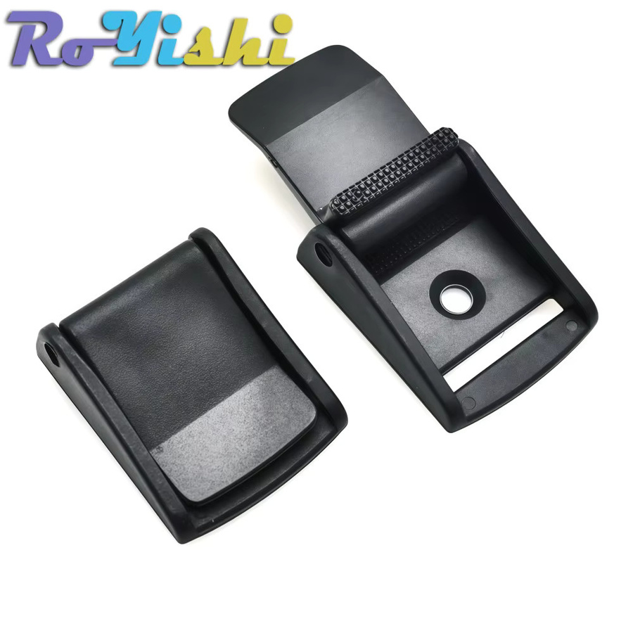 RoYishi Kunststoff-Klemmschnalle in Schwarz für Gurtband 15-50mm zur Verwendung an Haustierwesten, Rucksäcken und Taschenzubehör - Bild 2