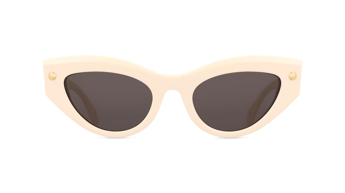 Alexander McQueen Sonnenbrille, Butterfly, Kunststoff, beige, Damen - Bild 1